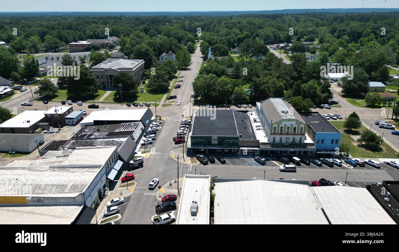Ellisville Mississippi USA 14 juin 2024 historique petite ville du sud drone photos éditorial 1009 Banque D'Images