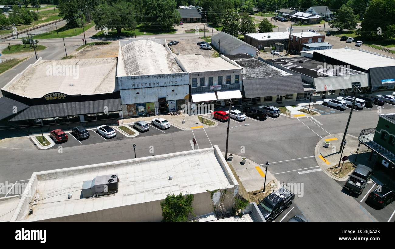 Ellisville Mississippi USA 14 juin 2024 historique petite ville du sud drone photos éditorial 1004 Banque D'Images