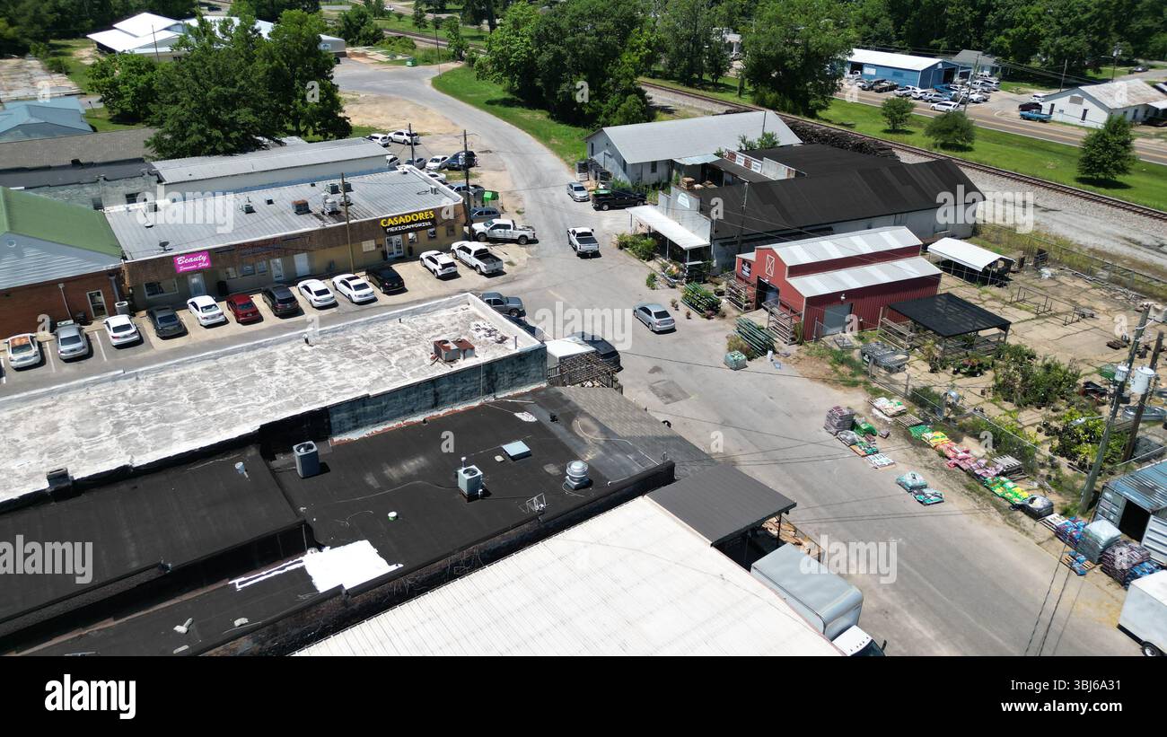 Ellisville Mississippi USA 14 juin 2024 historique petite ville du sud drone photos éditorial 1002 Banque D'Images
