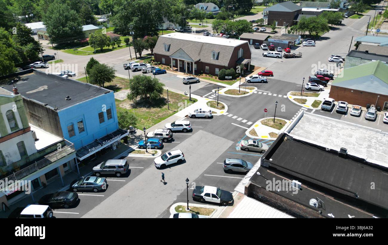 Ellisville Mississippi USA 14 juin 2024 historique petite ville du sud drone photos éditorial 1001 Banque D'Images