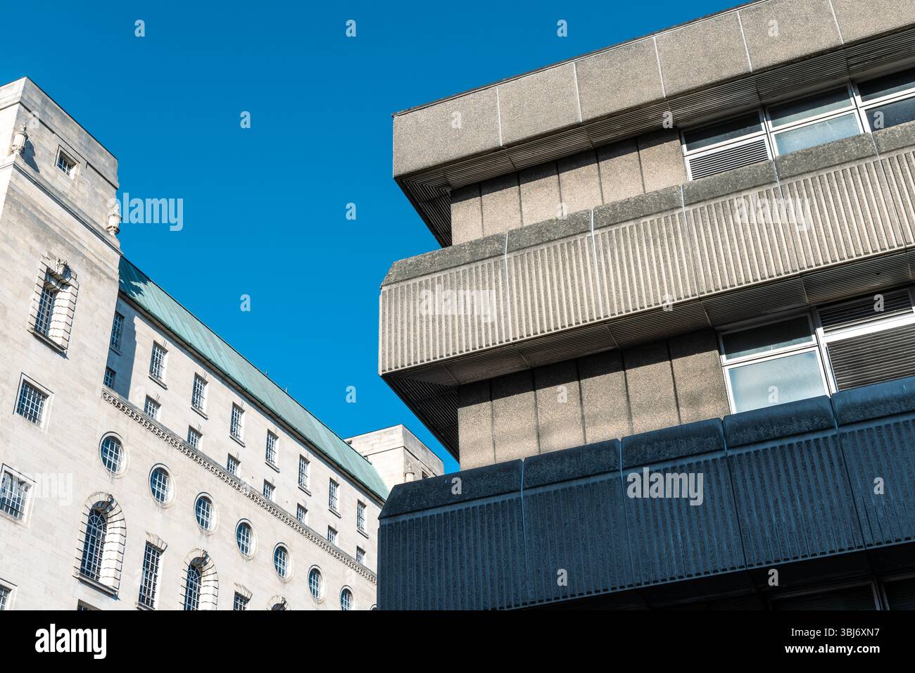 Extérieur du brutaliste 1979 Baynard House, Londres, Angleterre Banque D'Images
