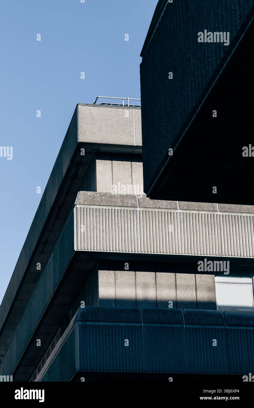 Extérieur du brutaliste 1979 Baynard House, Londres, Angleterre Banque D'Images