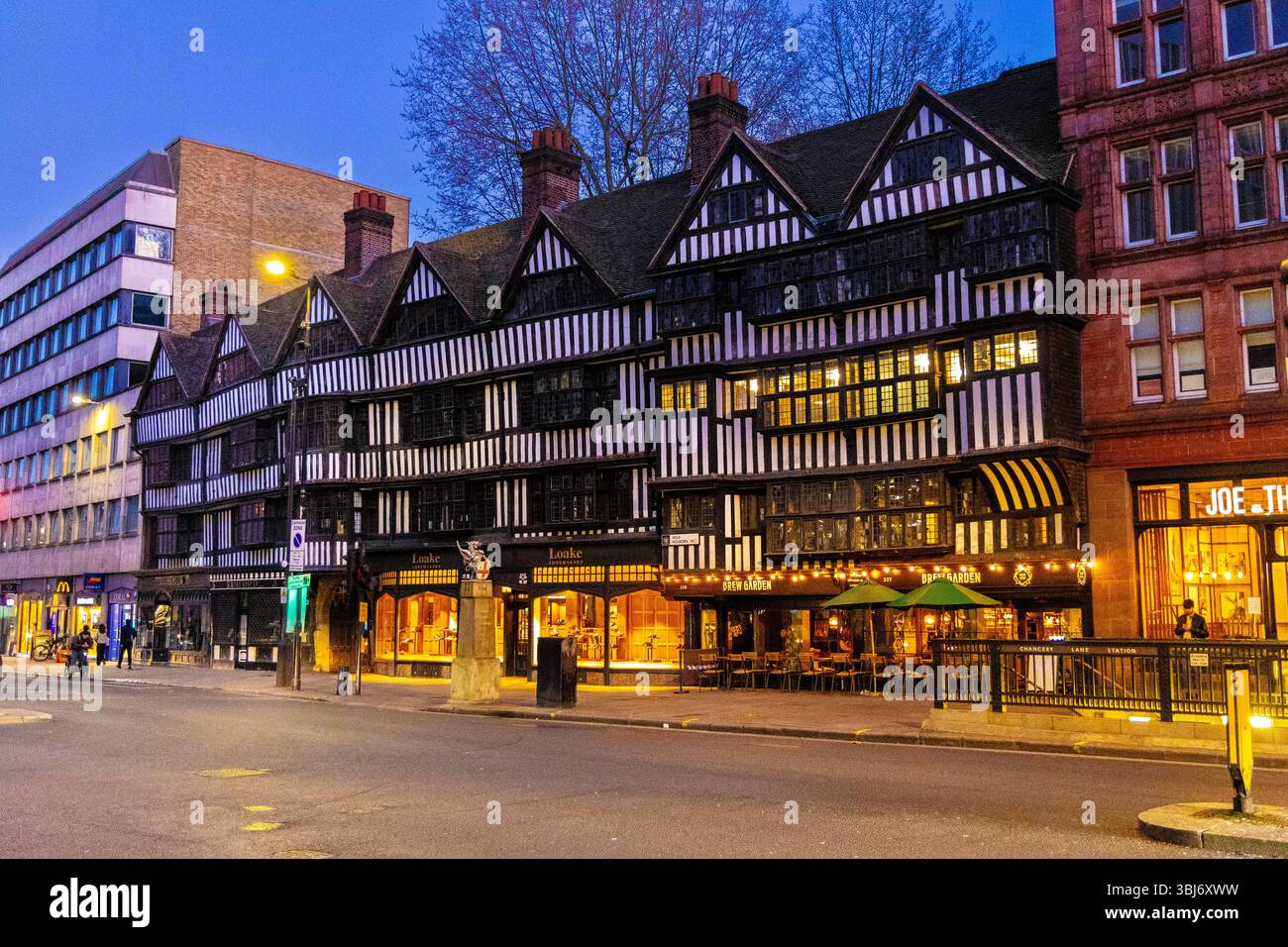 Tudor Staple Inn à High Holborn datant de 1585, Chancery Lane, Londres, Angleterre Banque D'Images