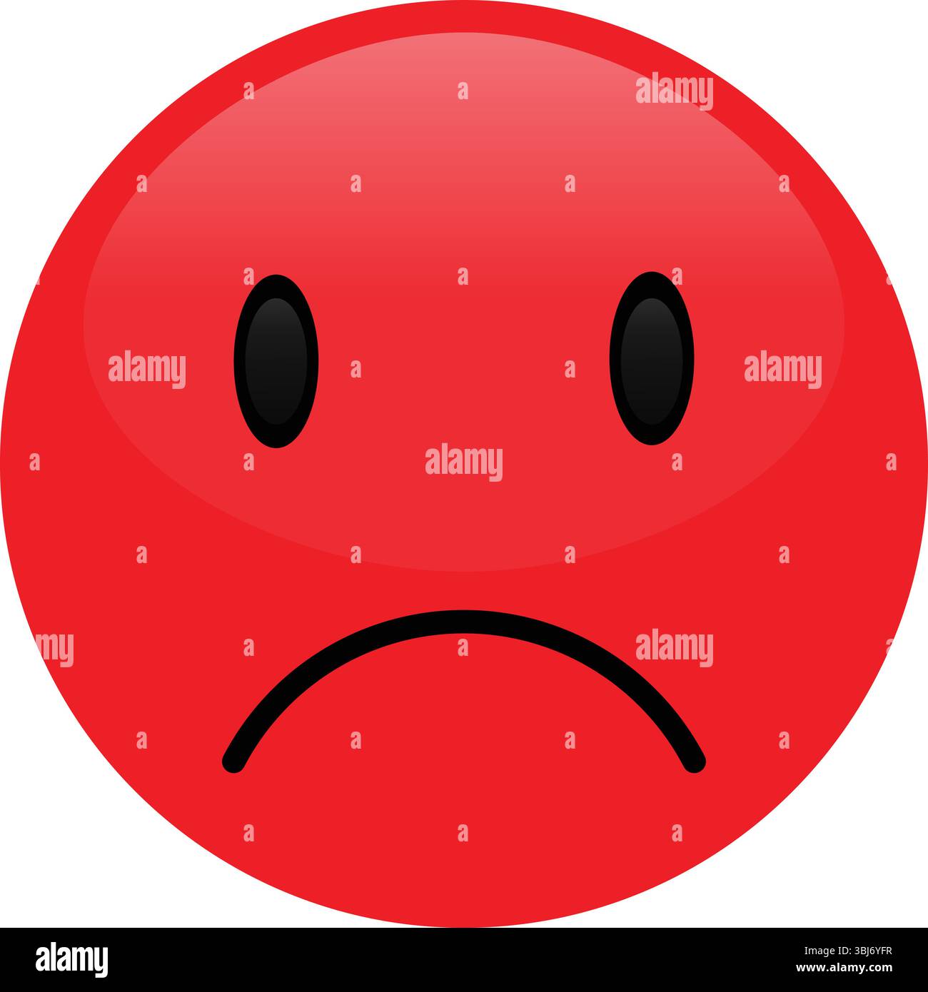 Icône Emoji visage triste Illustration de Vecteur