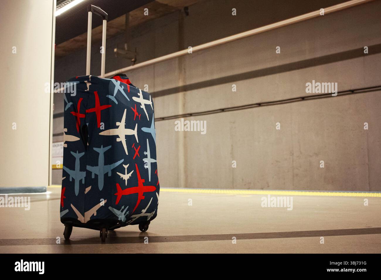 Valise, voyage, dessin d'avion, voyage. Photo de haute qualité Banque D'Images