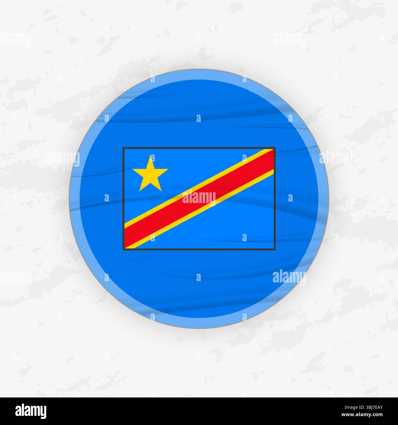 DR drapeau congolais dans une conception d'emblème circulaire, illustration d'autocollant rond abstrait. Ce graphique vectoriel de haute qualité est parfait pour une utilisation dans patriotique d Illustration de Vecteur DR drapeau congolais dans une conception d'emblème circulaire, illustration d'autocollant rond abstrait. Ce graphique vectoriel de haute qualité est parfait pour une utilisation dans patriotique d Illustration de Vecteur