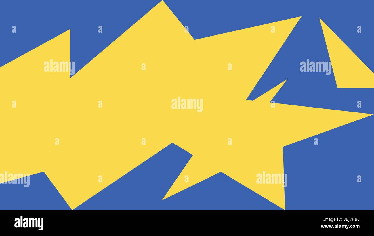 Éclatement jaune sur fond bleu électrique Illustration de Vecteur