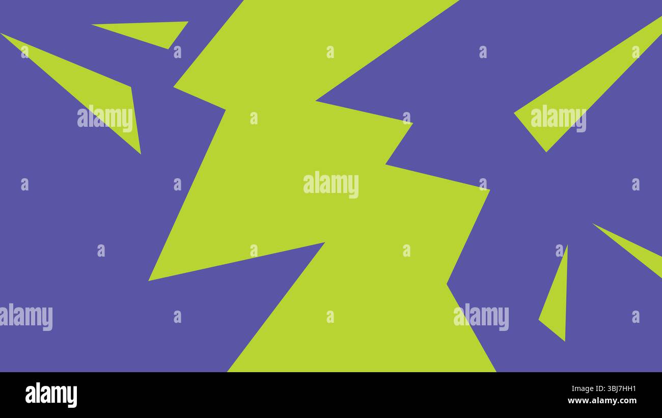 Éclatement vert néon sur fond violet Illustration de Vecteur