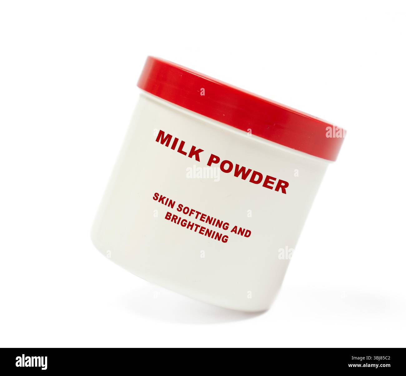 Lait en poudre. Exfolie doucement la peau morte, nourrit et hydrate pour un teint éclatant. Banque D'Images