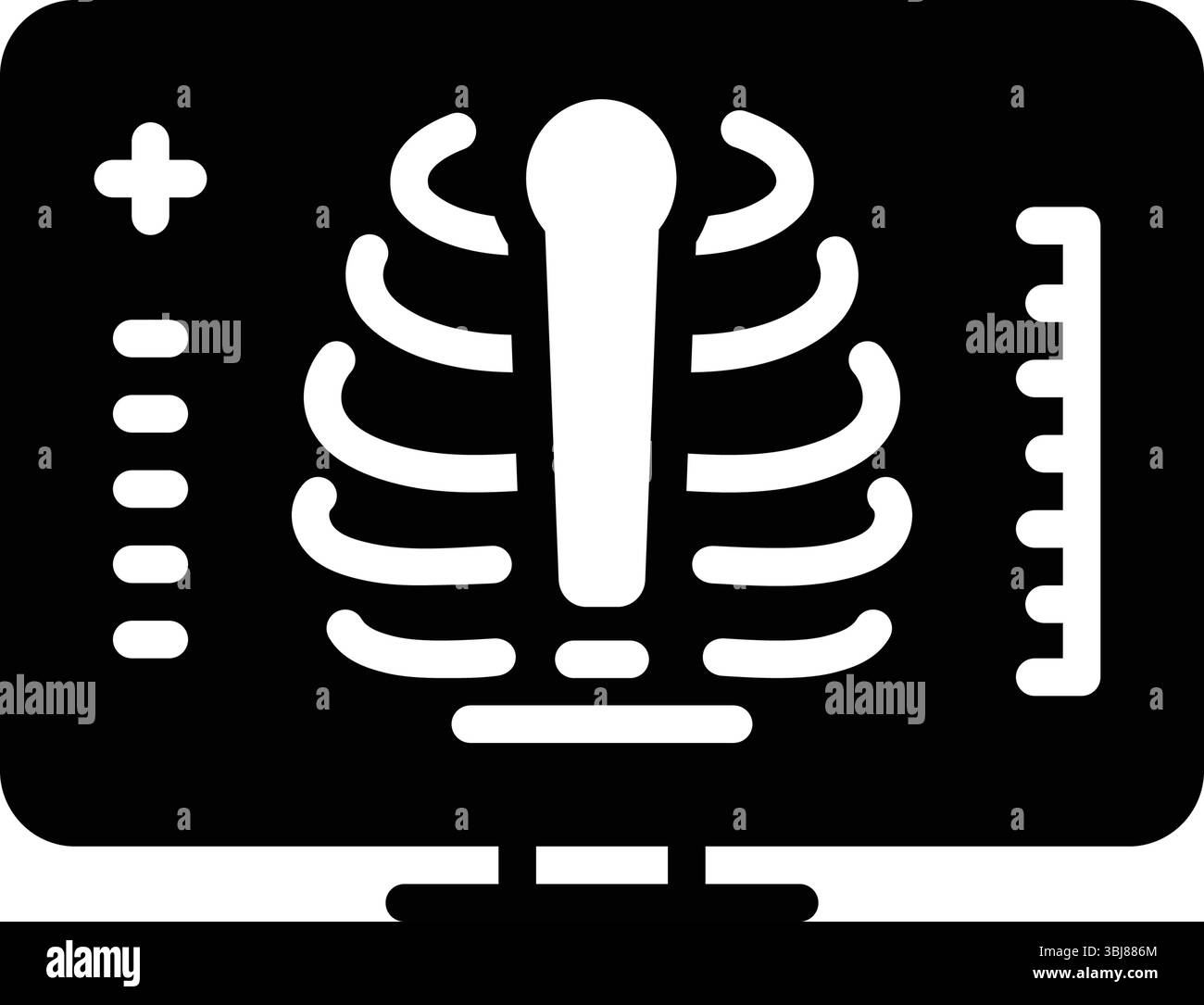 Icône pour rayons X, radiographies Illustration de Vecteur