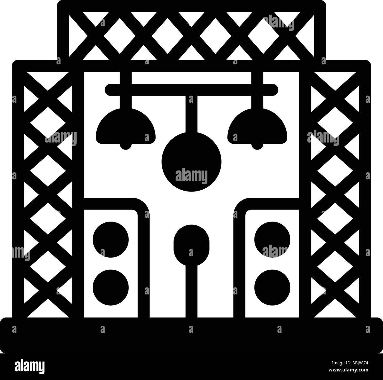 Icône pour concert, performance Illustration de Vecteur