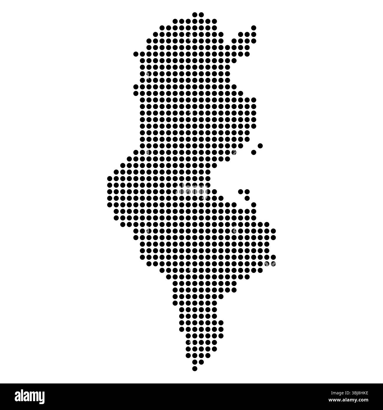 Forme de symbole de carte Tunisie, illustration vectorielle d'icône de concept plat de web de voyage . Illustration de Vecteur