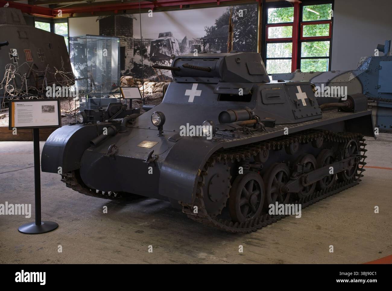 Munster, Allemagne - 23 mai 2025 : Panzer I. Musée allemand des chars à Munster. Exposition de la seconde Guerre mondiale. Mise au point sélective Banque D'Images
