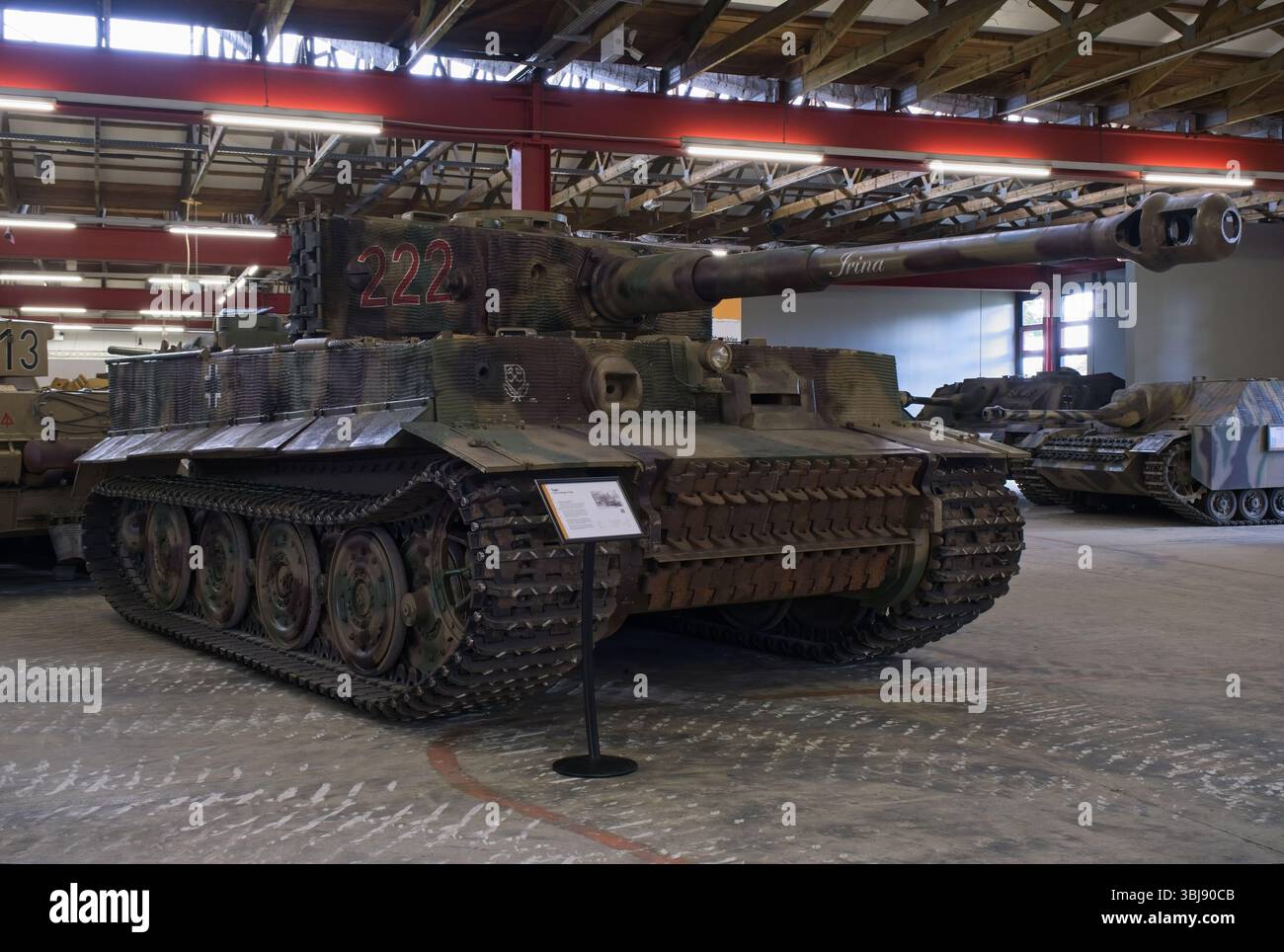 Munster, Allemagne - 23 mai 2025 : Tiger. Musée allemand des chars à Munster. Exposition de la seconde Guerre mondiale. Mise au point sélective. Banque D'Images