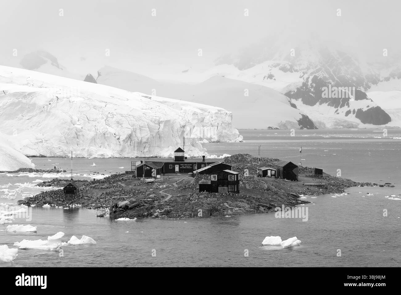 Waterboat point à Paradise Bay sur l'Antarctique continental, Antarctique Banque D'Images