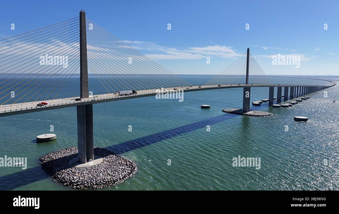 Tampa Skyline en Floride États-Unis. Destination du voyage. Point de repère touristique. Belle ville de Tampa aux États-Unis. Banque D'Images
