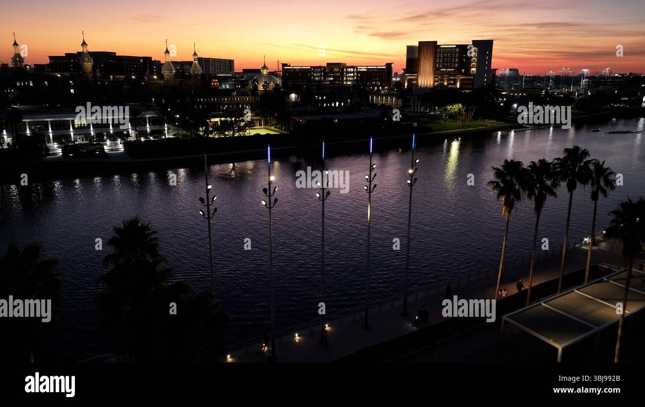 Tampa Skyline en Floride États-Unis. Destination du voyage. Point de repère touristique. Belle ville de Tampa aux États-Unis. Banque D'Images