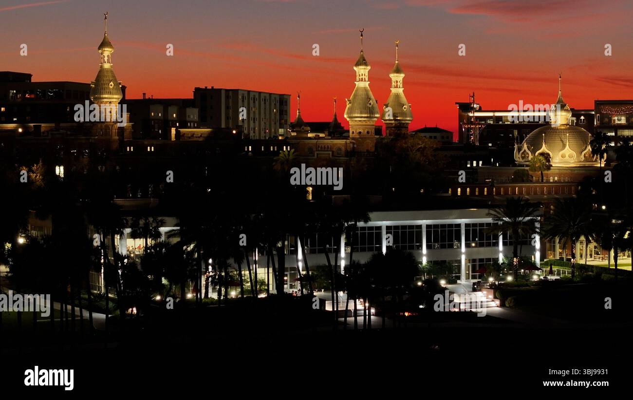 Tampa Skyline en Floride États-Unis. Destination du voyage. Point de repère touristique. Belle ville de Tampa aux États-Unis. Banque D'Images