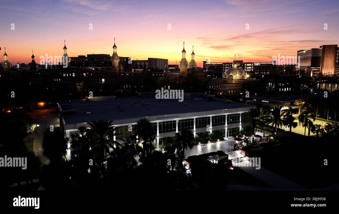 Tampa Skyline en Floride États-Unis. Destination du voyage. Point de repère touristique. Belle ville de Tampa aux États-Unis. Banque D'Images