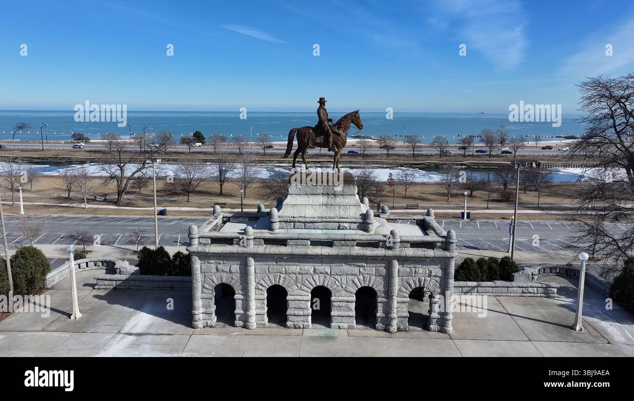 Chicago Skyline dans l'Illinois États-Unis. Destination du voyage. Point de repère touristique. Magnifique centre-ville de Chicago aux États-Unis. Banque D'Images