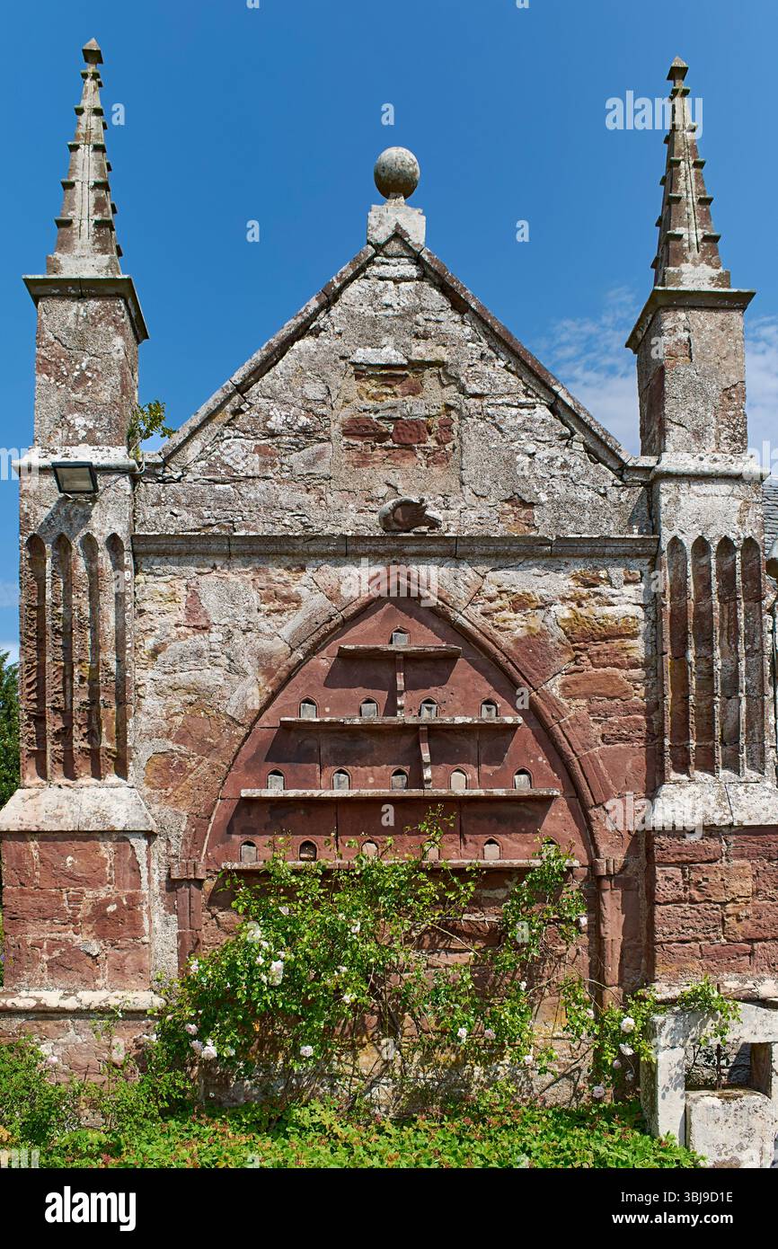 Delgatie Castle Turriff Aberdeenshire Écosse le Doocot élaboré ou grand Dovecote Banque D'Images