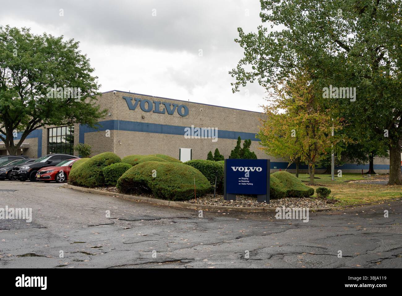 Usine Volvo Cars of North America à Rutherford, NJ, États-Unis. Banque D'Images