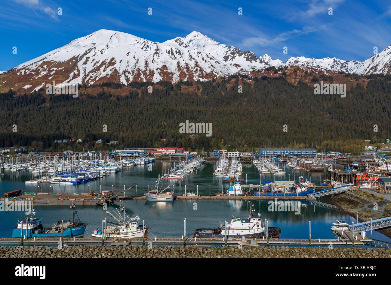 Port de bateau, Seward, Alaska, États-Unis Banque D'Images