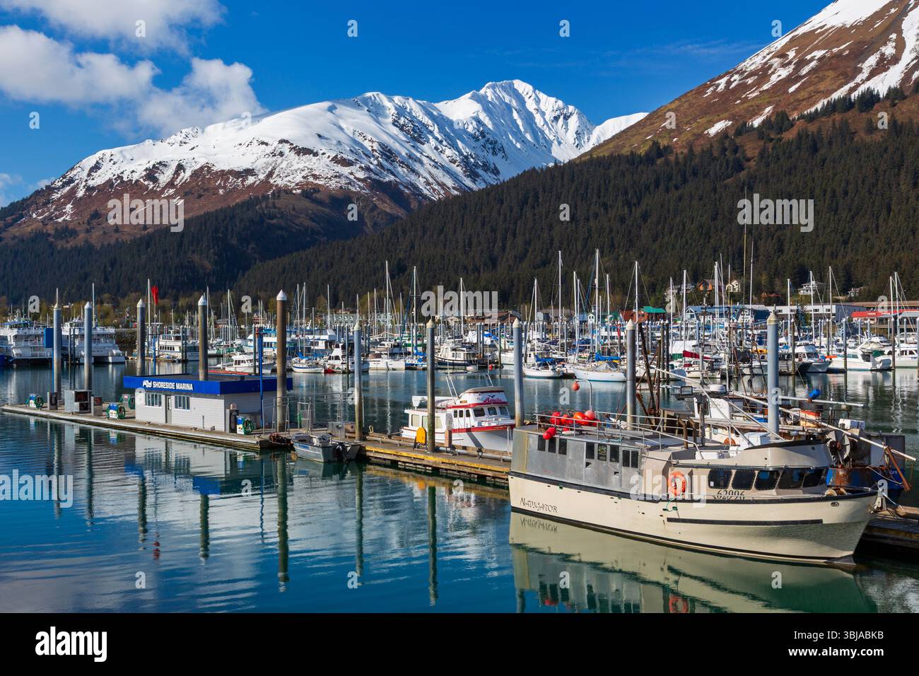 Port de bateau, Seward, Alaska, États-Unis Banque D'Images