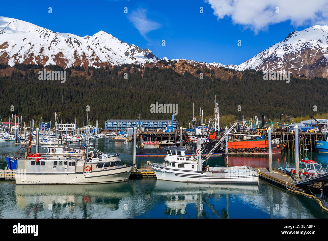 Port de bateau, Seward, Alaska, États-Unis Banque D'Images