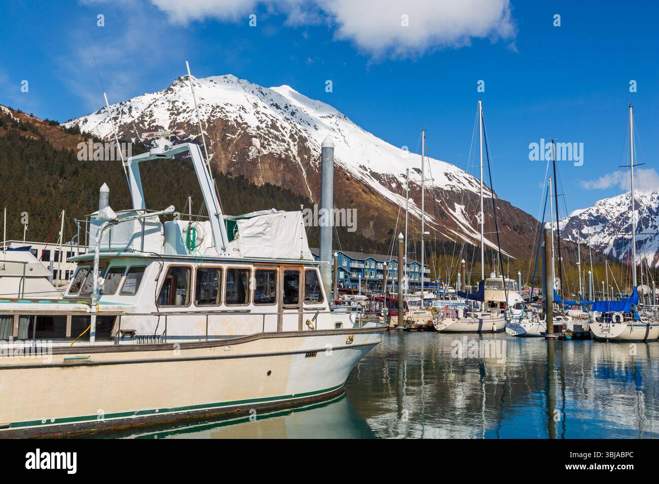 Port de bateau, Seward, Alaska, États-Unis Banque D'Images