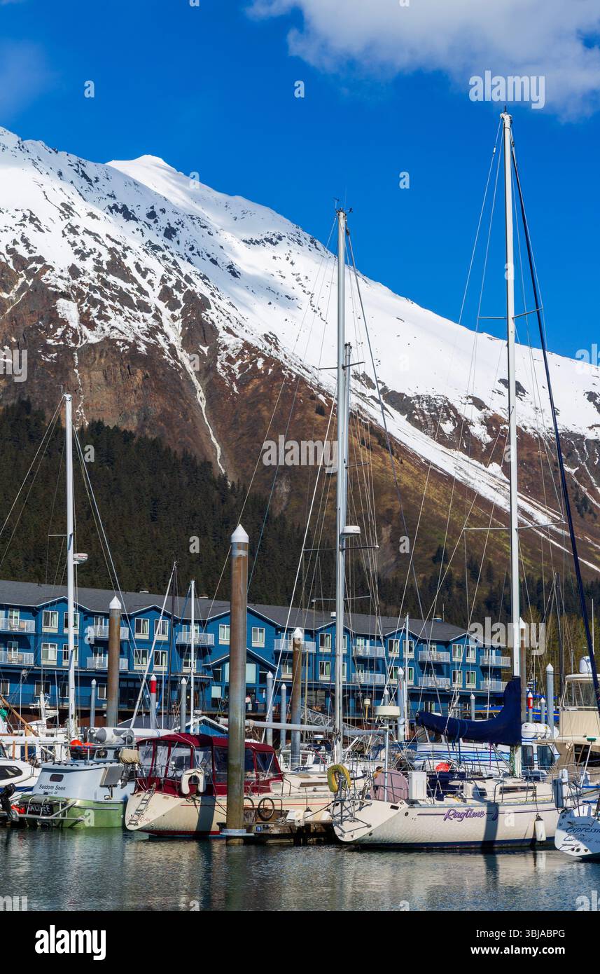 Port de bateau, Seward, Alaska, États-Unis Banque D'Images