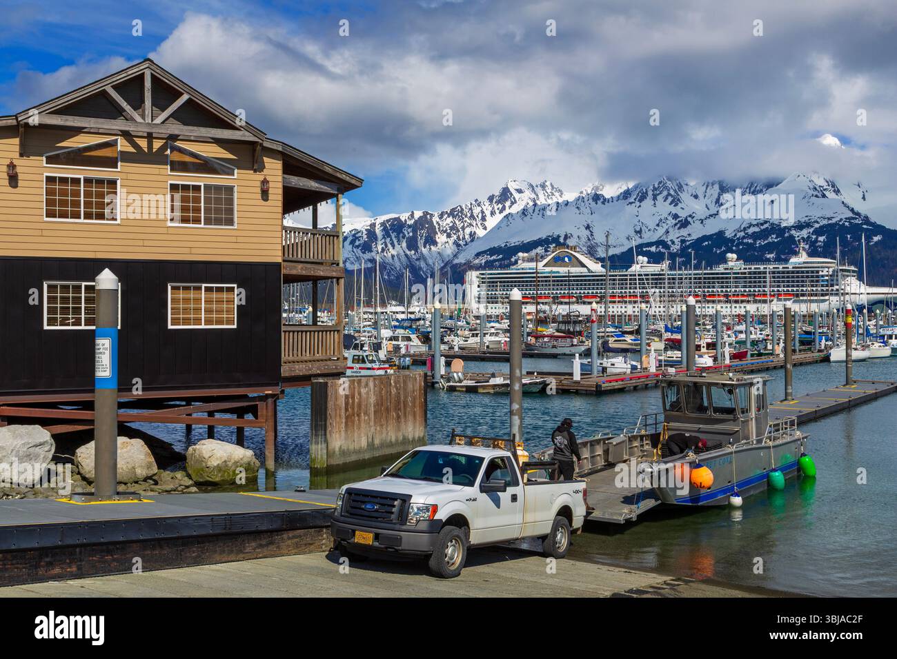 Port de bateau, Seward, Alaska, États-Unis Banque D'Images