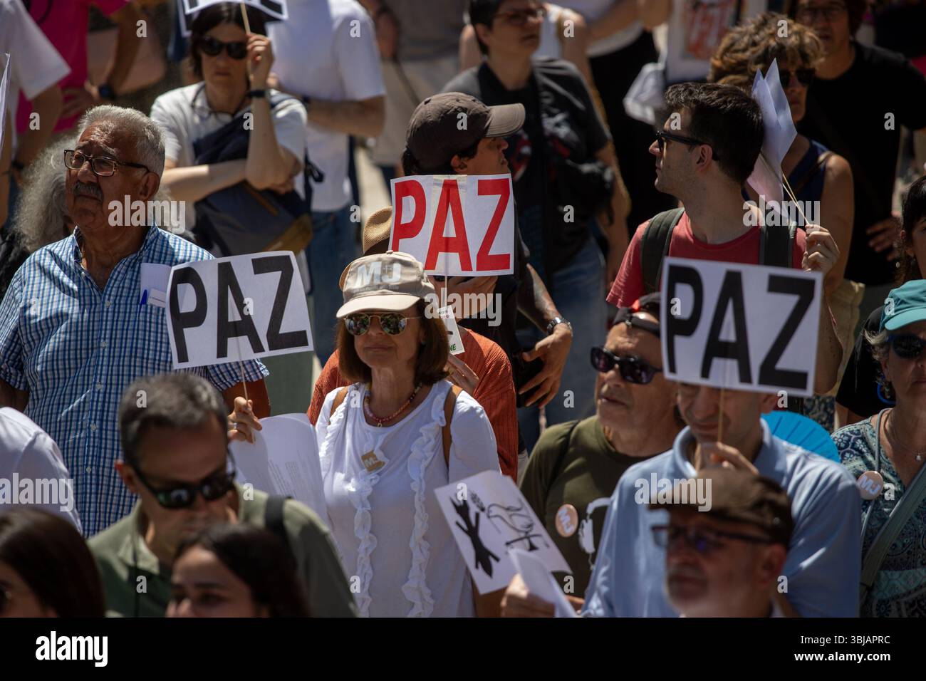 Madrid, Espagne. 14 juin 2025. Rassemblement au Musée Reina Sofia de Madrid. Journée nationale d'action pour la fin du génocide, "pour une paix juste, un cessez-le-feu définitif, ni terrorisme ni génocide", appelée par la plate-forme Stop the War Now. Crédit : D. Canales Carvajal/Alamy Live News Banque D'Images Madrid, Espagne. 14 juin 2025. Rassemblement au Musée Reina Sofia de Madrid. Journée nationale d'action pour la fin du génocide, "pour une paix juste, un cessez-le-feu définitif, ni terrorisme ni génocide", appelée par la plate-forme Stop the War Now. Crédit : D. Canales Carvajal/Alamy Live News Banque D'Images