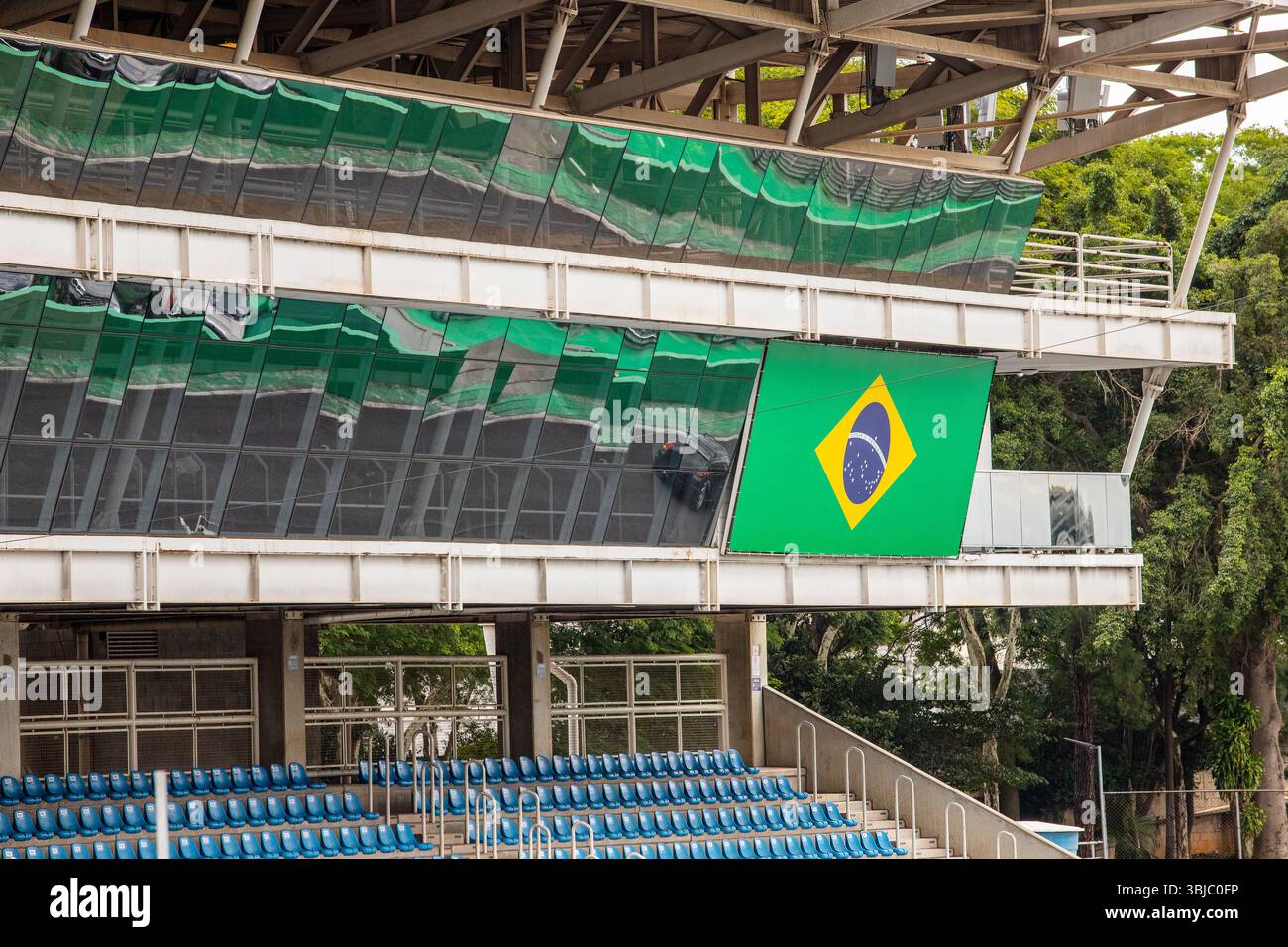 Interlagos Racetrack à São Paulo, Brésil - 28 mars 2025 : images du principal circuit brésilien, très célèbre pour la course de formule 1 à São Paulo. Banque D'Images
