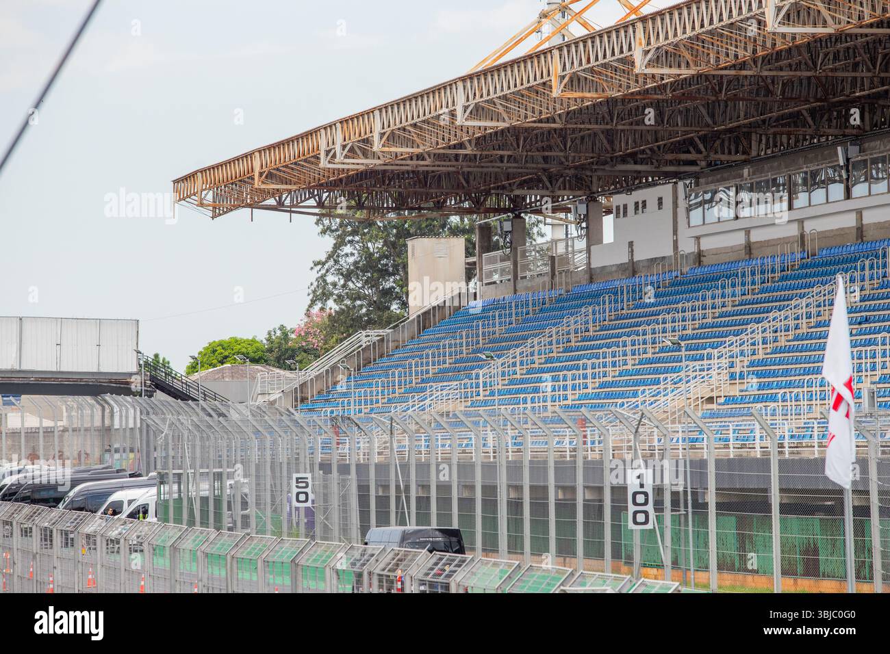 Interlagos Racetrack à São Paulo, Brésil - 28 mars 2025 : images du principal circuit brésilien, très célèbre pour la course de formule 1 à São Paulo. Banque D'Images