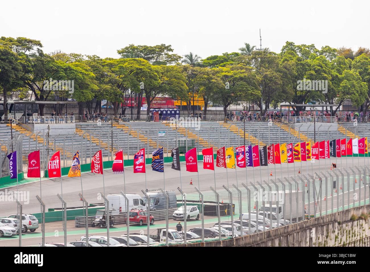 Interlagos Racetrack à São Paulo, Brésil - 28 mars 2025 : images du principal circuit brésilien, très célèbre pour la course de formule 1 à São Paulo. Banque D'Images