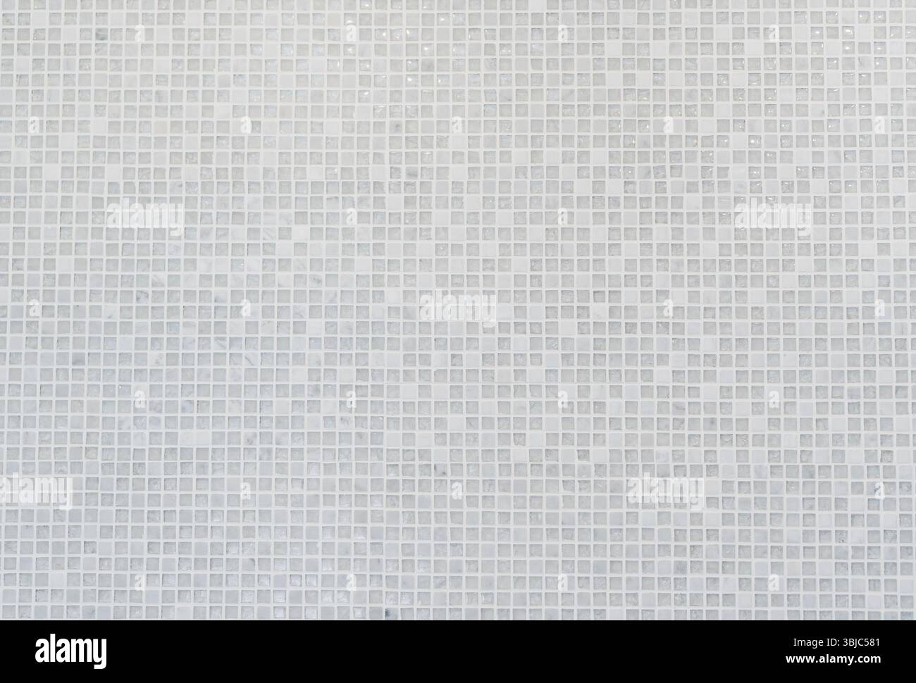 Motif de carreaux de mosaïque blanche sur le mur Banque D'Images