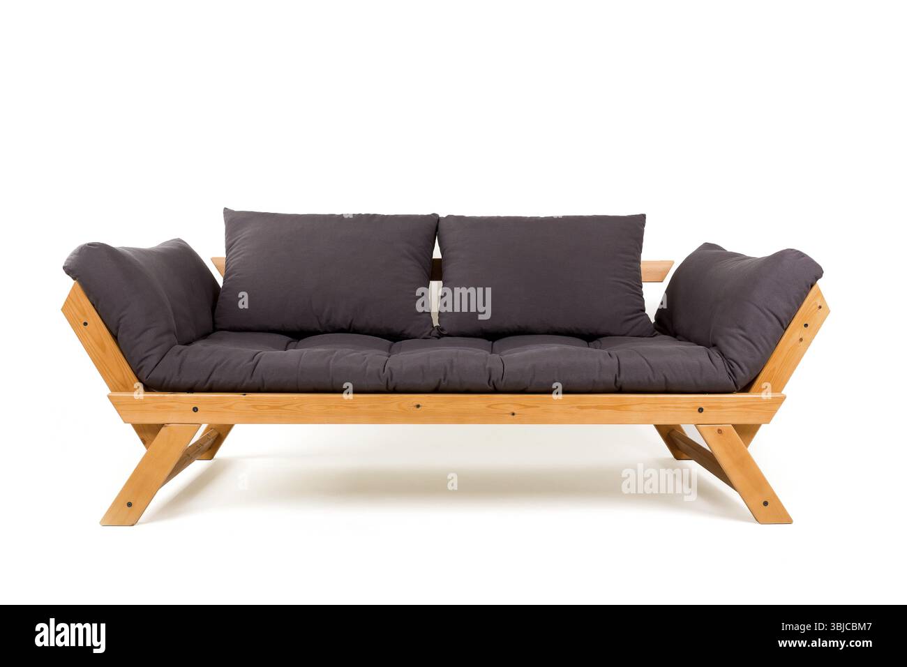 Canapé moderne isolé sur fond blanc Banque D'Images
