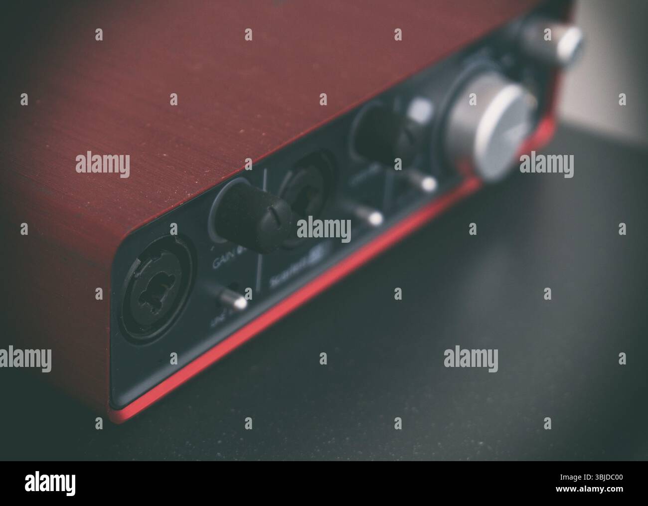 Vue rapprochée de la carte son rouge portable Professional Banque D'Images