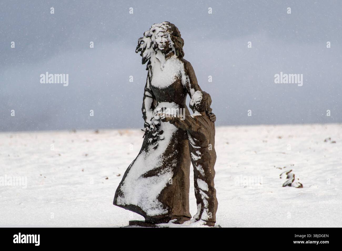 Statue « enfants du monde » à North Cape - Norvège Banque D'Images