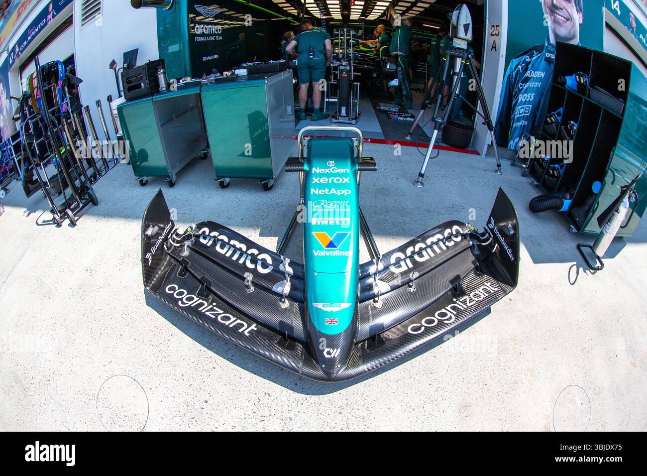 Aston Martin Aramco F1 Team lors du Grand Prix Pirelli de formule 1, Canada. , . 2025, Montréal, Québec, Canada, du 12 au 15 juin - Round 10 des 24 Championnats du monde F1 2025 (photo par Alessio de Marco/Sipa USA) crédit : Sipa USA/Alamy Live News Banque D'Images