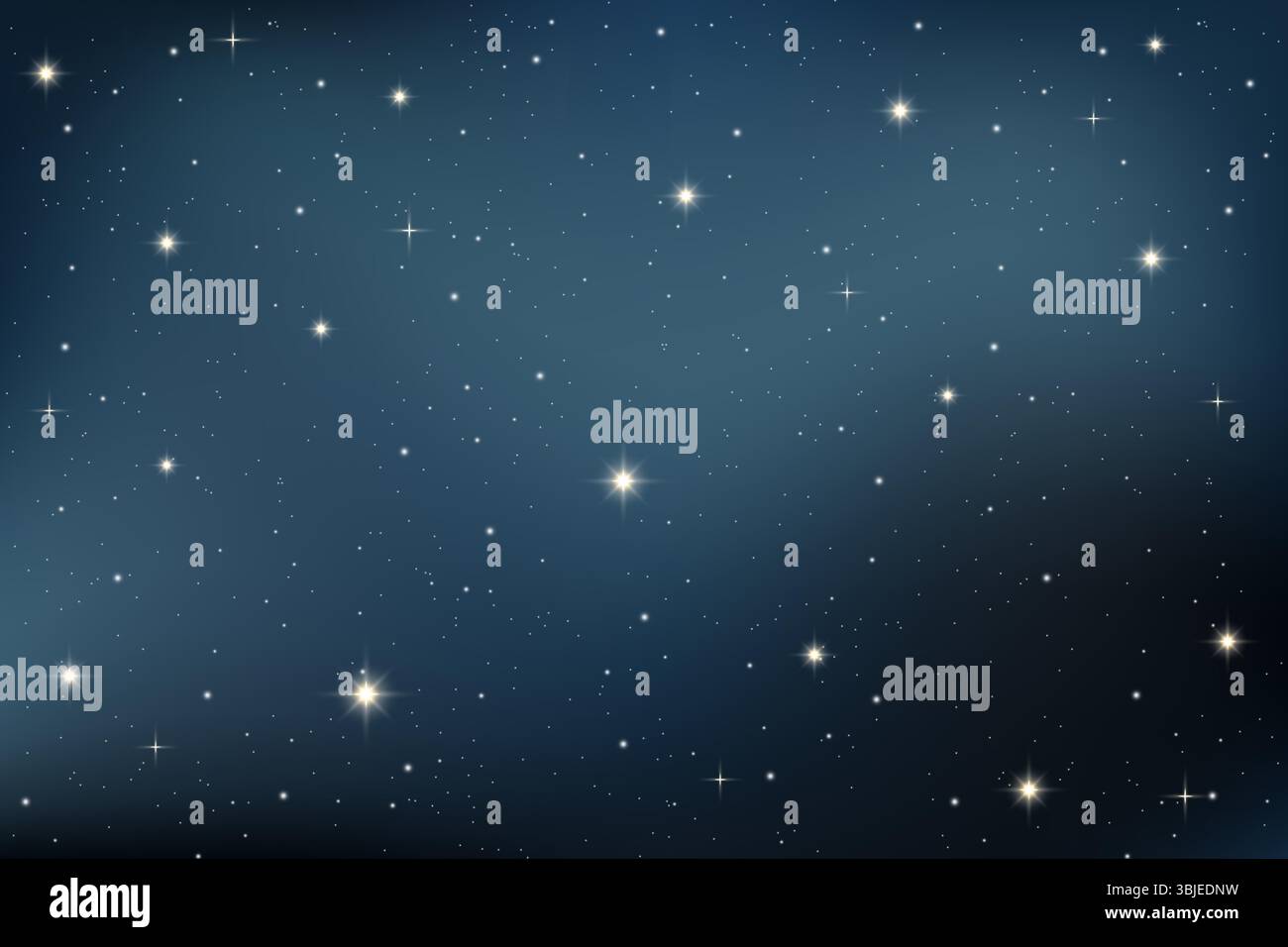 Illustration sombre de ciel nocturne hivernal avec un gradient lumineux, des étoiles brillantes, des constellations célestes et un motif cosmique abstrait. La conception vectorielle est Illustration de Vecteur