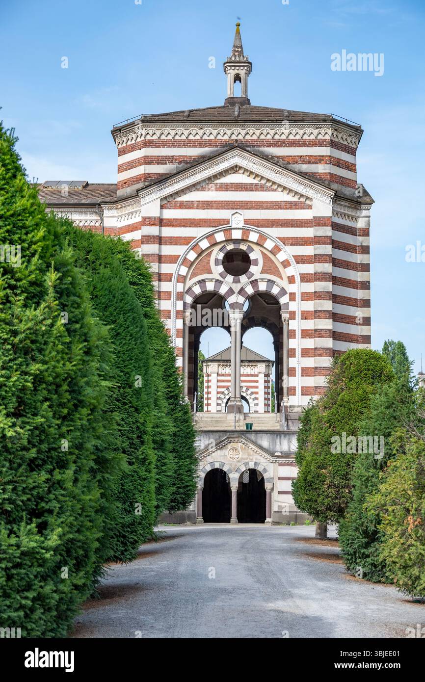 Cimetière monumental de Milan, Milan, Lombardie, Italie Banque D'Images