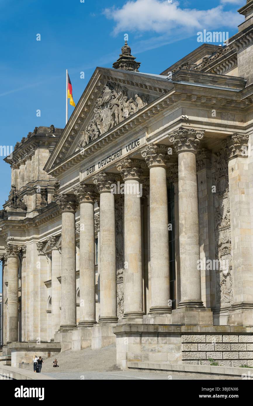 Le Reichstag à Berlin, l'un des monuments de la capitale allemande Banque D'Images