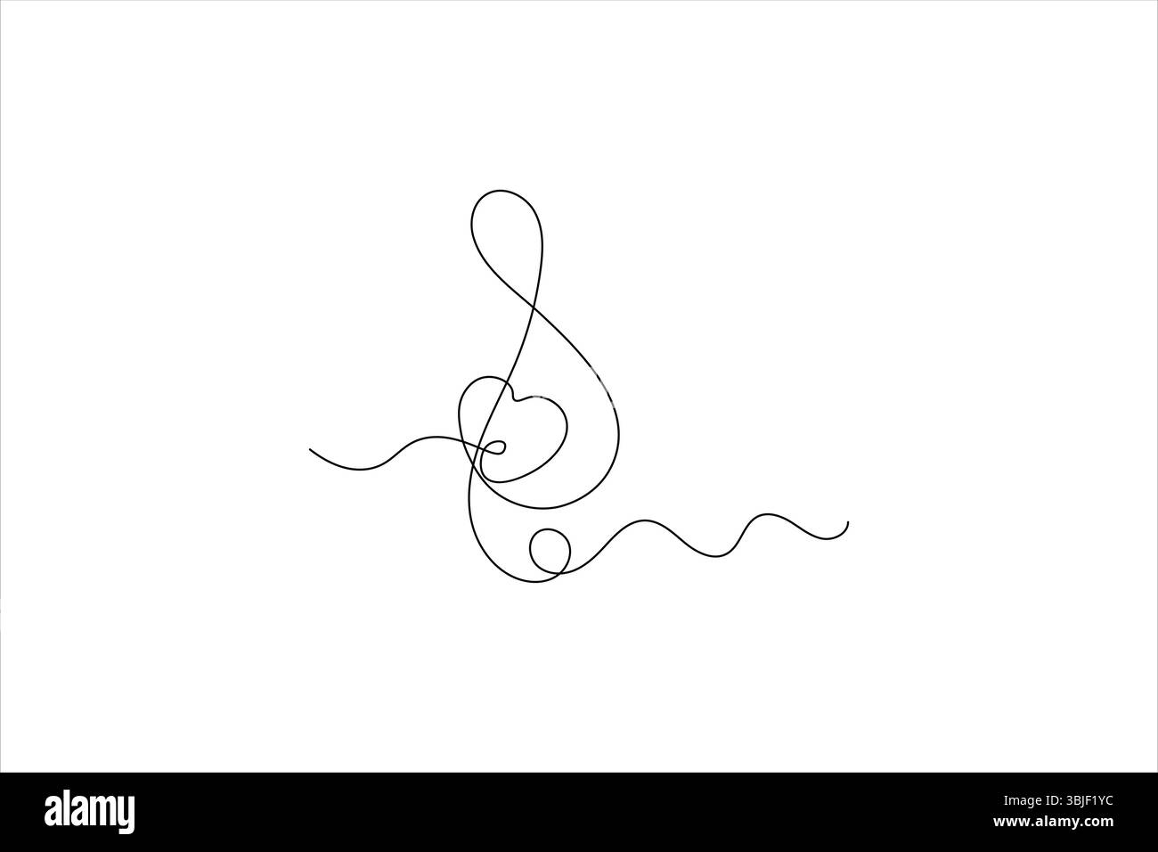 Continu d'une ligne dessinant des notes de fond de note de musique abstraite et illustration d'art vectoriel Illustration de Vecteur
