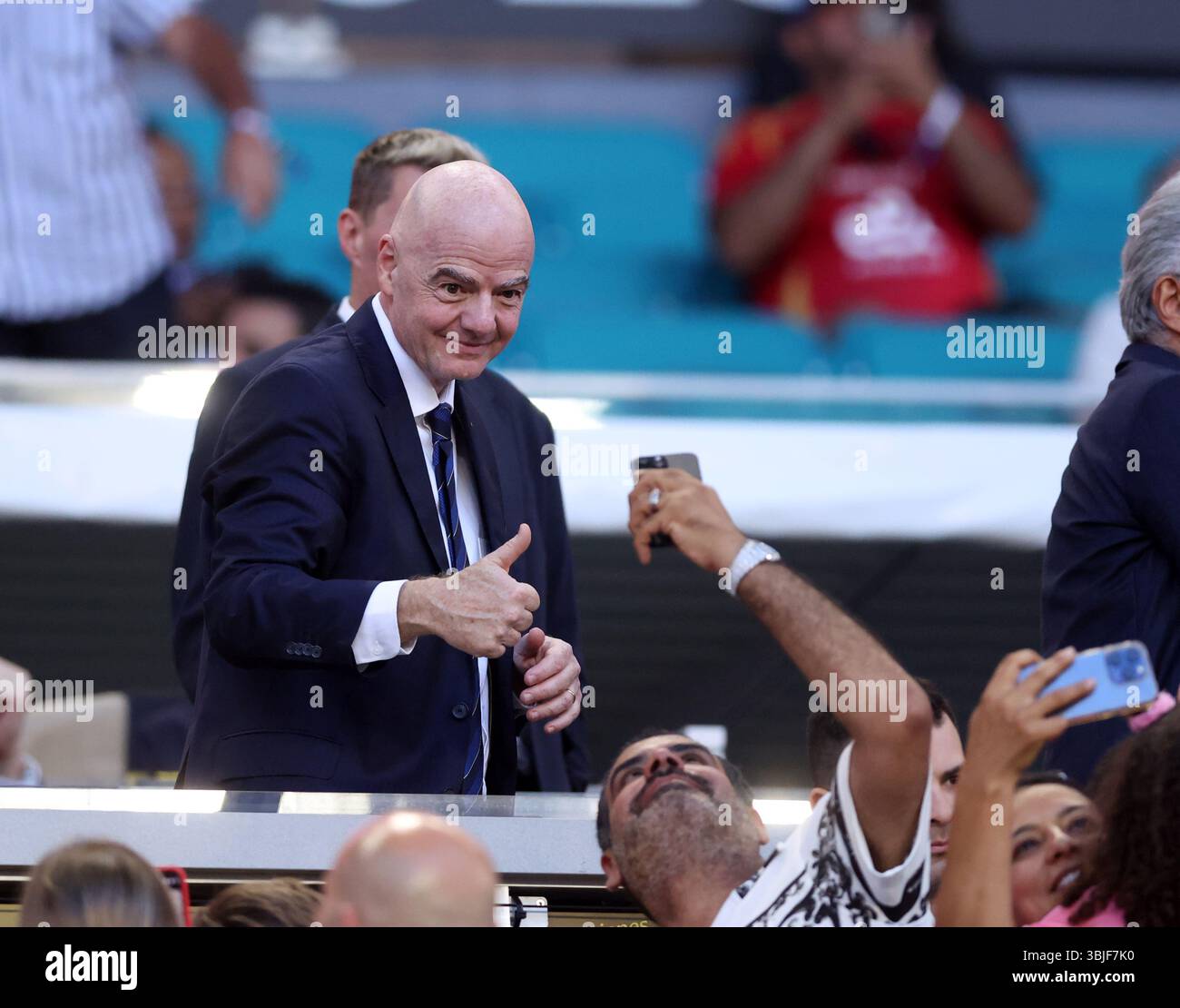 Miami Gardens, États-Unis. 14 juin 2025. Gianni Infantino Président de la FIFA lors du match de la Coupe du monde des clubs Al Ahly FC vs Inter Miami CF au Hard Rock Stadium, Miami Gardens. Le crédit photo devrait se lire comme suit : David Klein/Sportimage crédit : Sportimage Ltd/Alamy Live News Banque D'Images