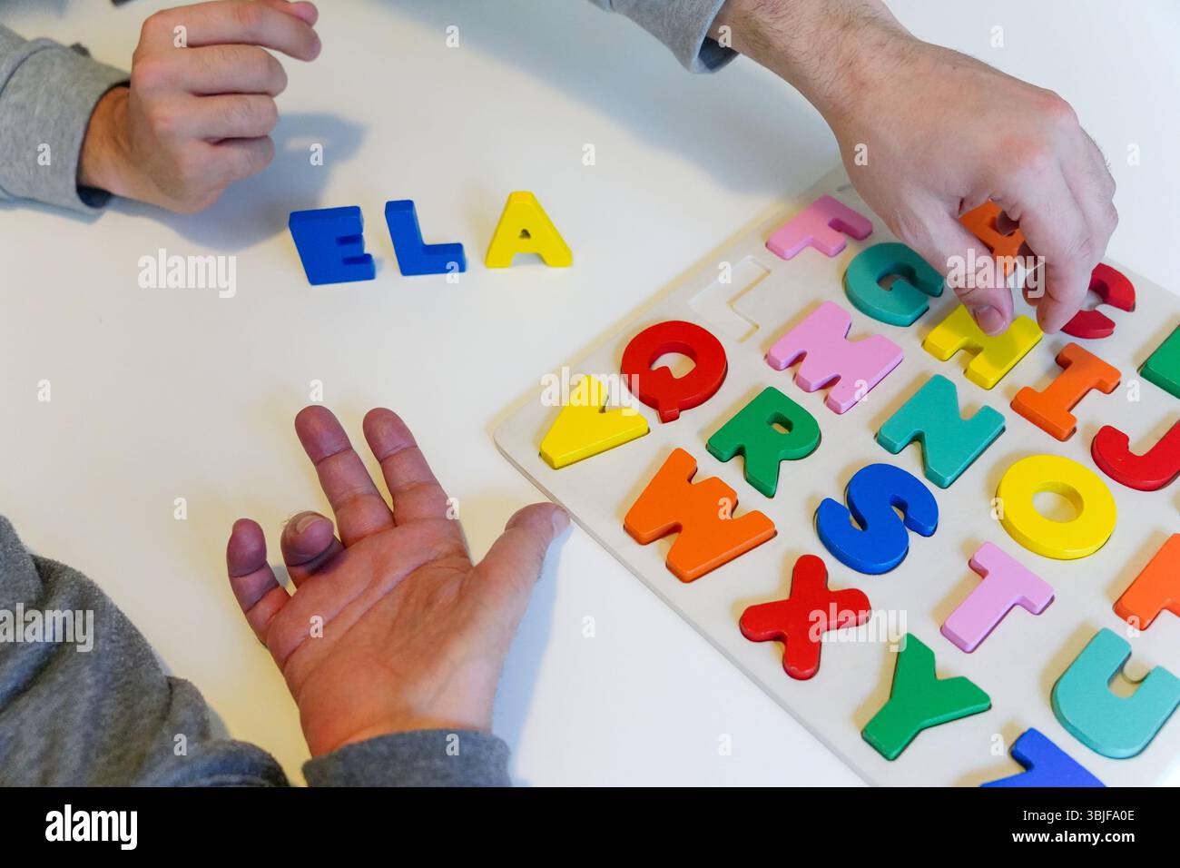 Outils de support et de communication pour les patients atteints de SLA Banque D'Images