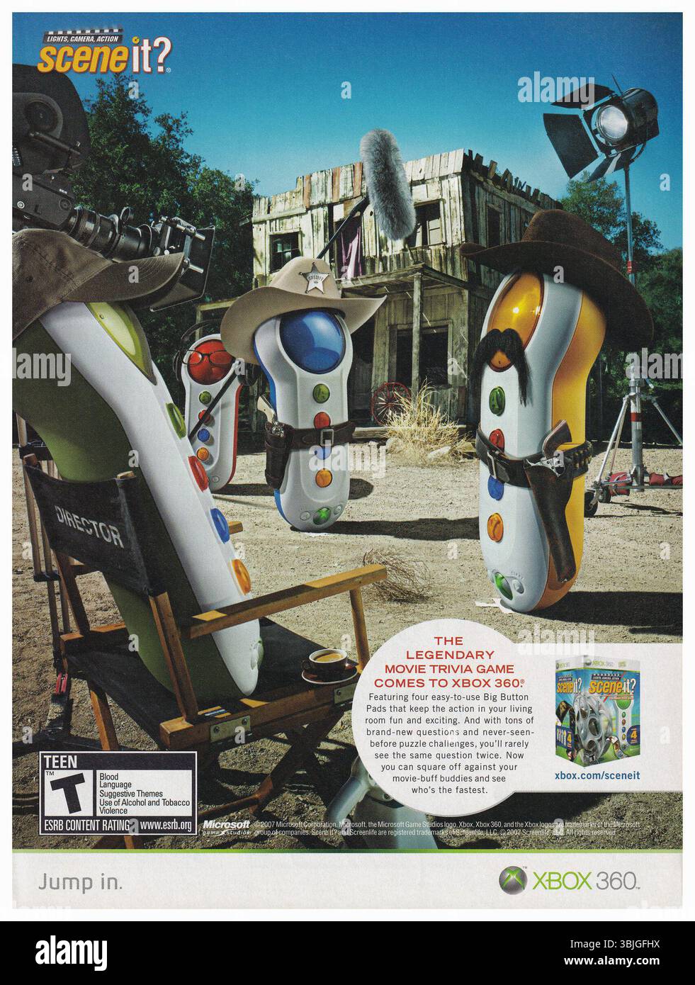 2007 Scene it ? Lumières, caméra, action jeu vidéo adaptation du populaire jeu de fête sur DVD du même nom exclusivement pour la Xbox 360 ; par Screenlife Games Banque D'Images