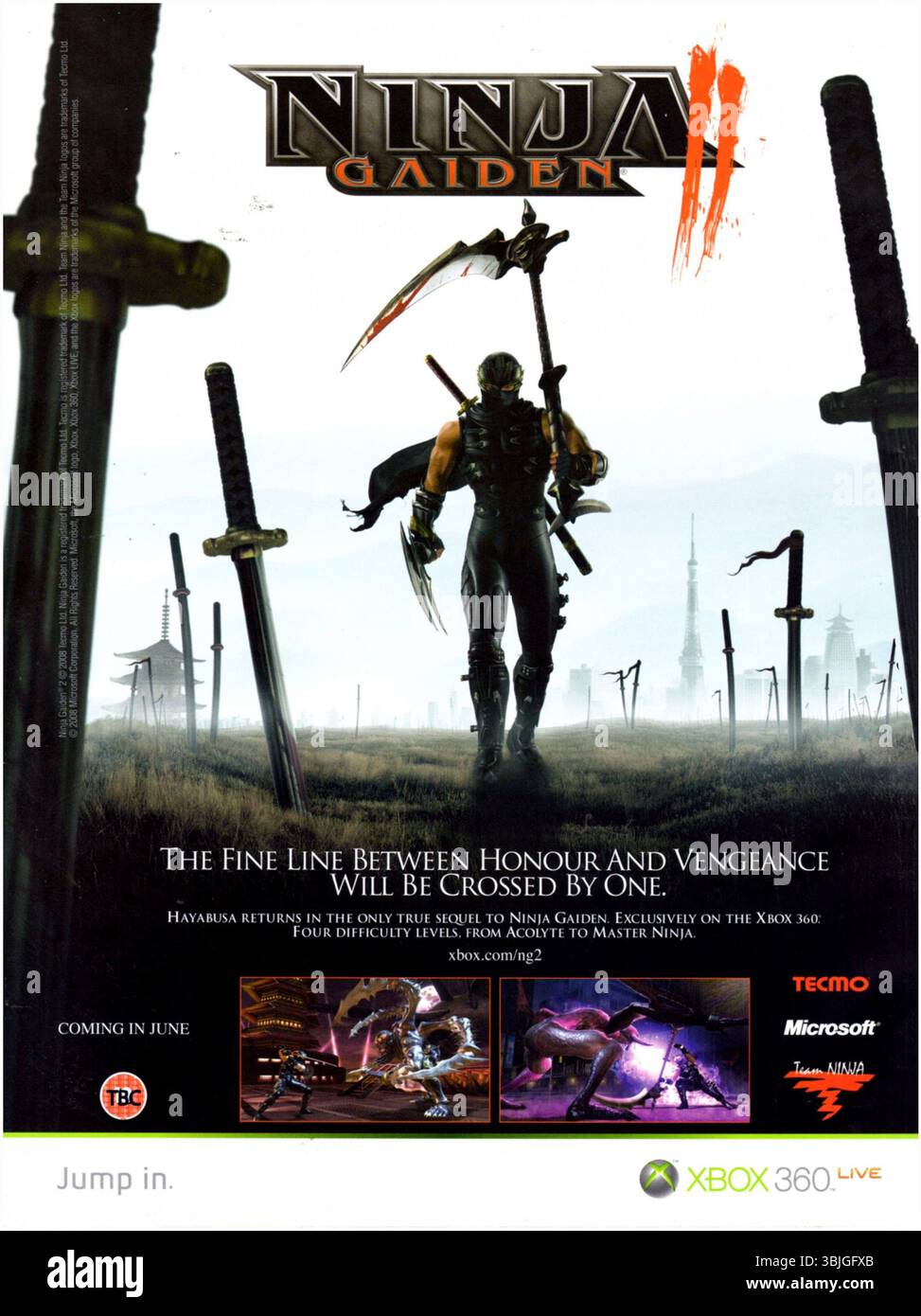 2008 Ninja Gaiden II Xbox jeu par Team Ninja promo Banque D'Images