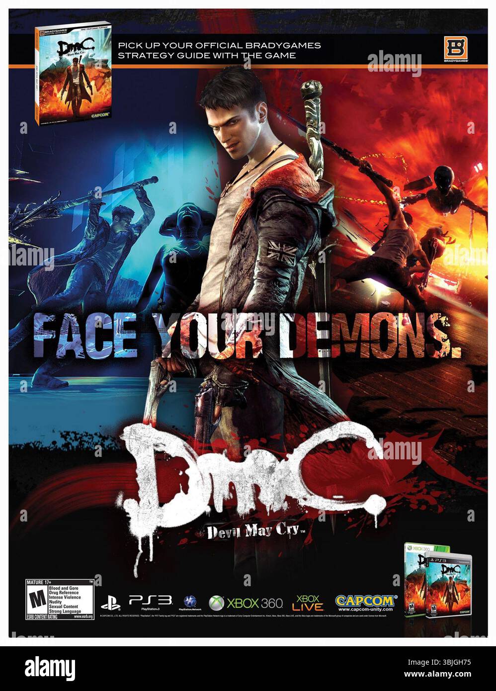 2013 DMC : Devil May Cry jeu vidéo par Ninja Theory et publié par Capcom promo Banque D'Images